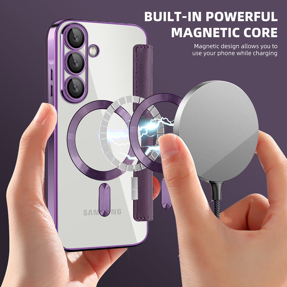Husa de protectie Techsuit SmartMag Book compatibil cu Samsung Galaxy A57 5G, Mov