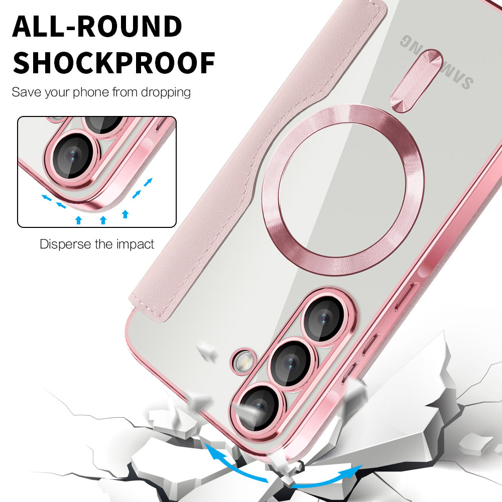 Husa de protectie Techsuit SmartMag Book compatibil cu Samsung Galaxy A57 5G, Roz