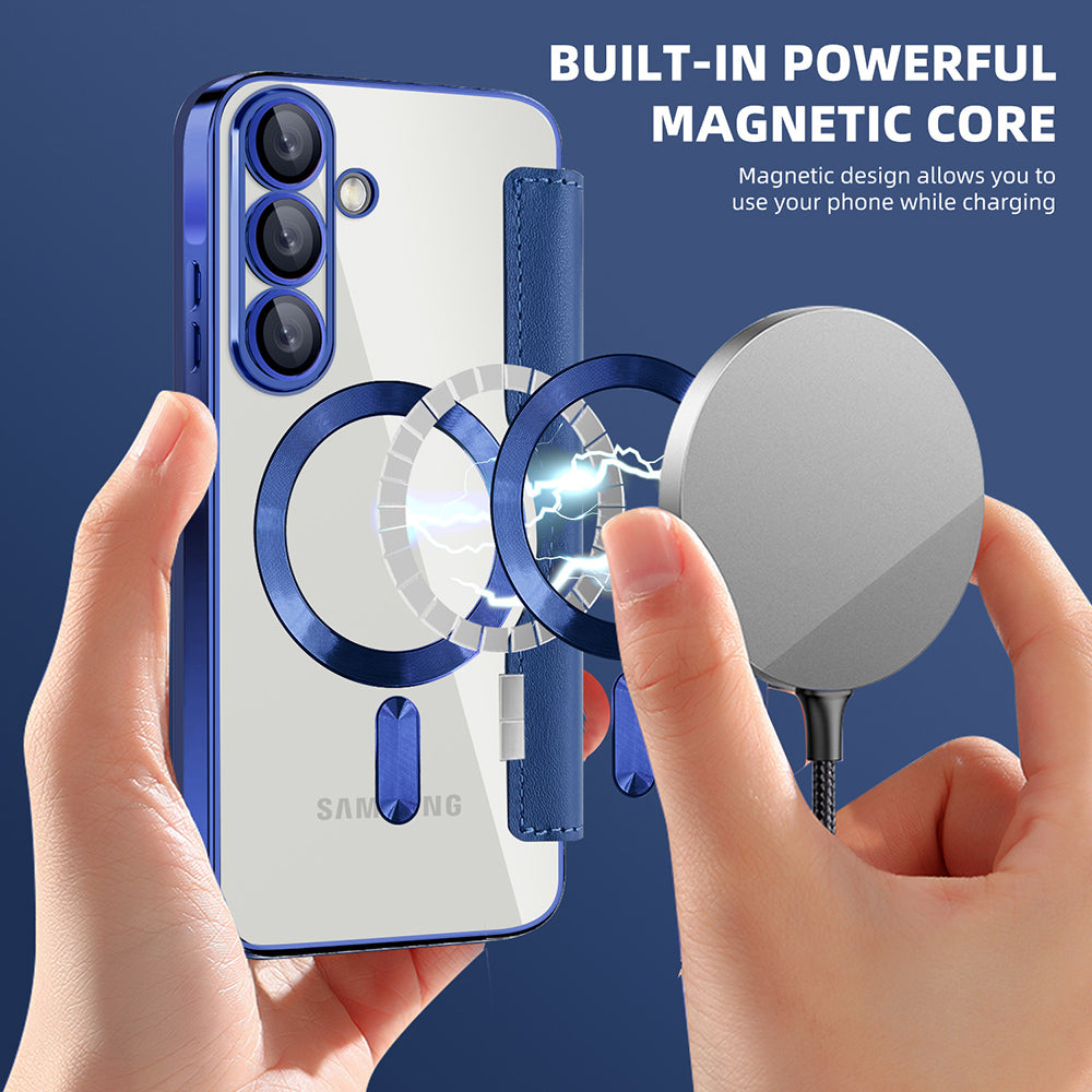 Husa de protectie Techsuit SmartMag Book compatibil cu Samsung Galaxy A37 5G, Albastru