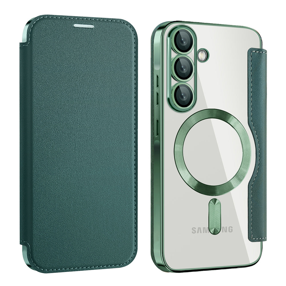 Husa de protectie Techsuit SmartMag Book compatibil cu Samsung Galaxy A37 5G, Verde