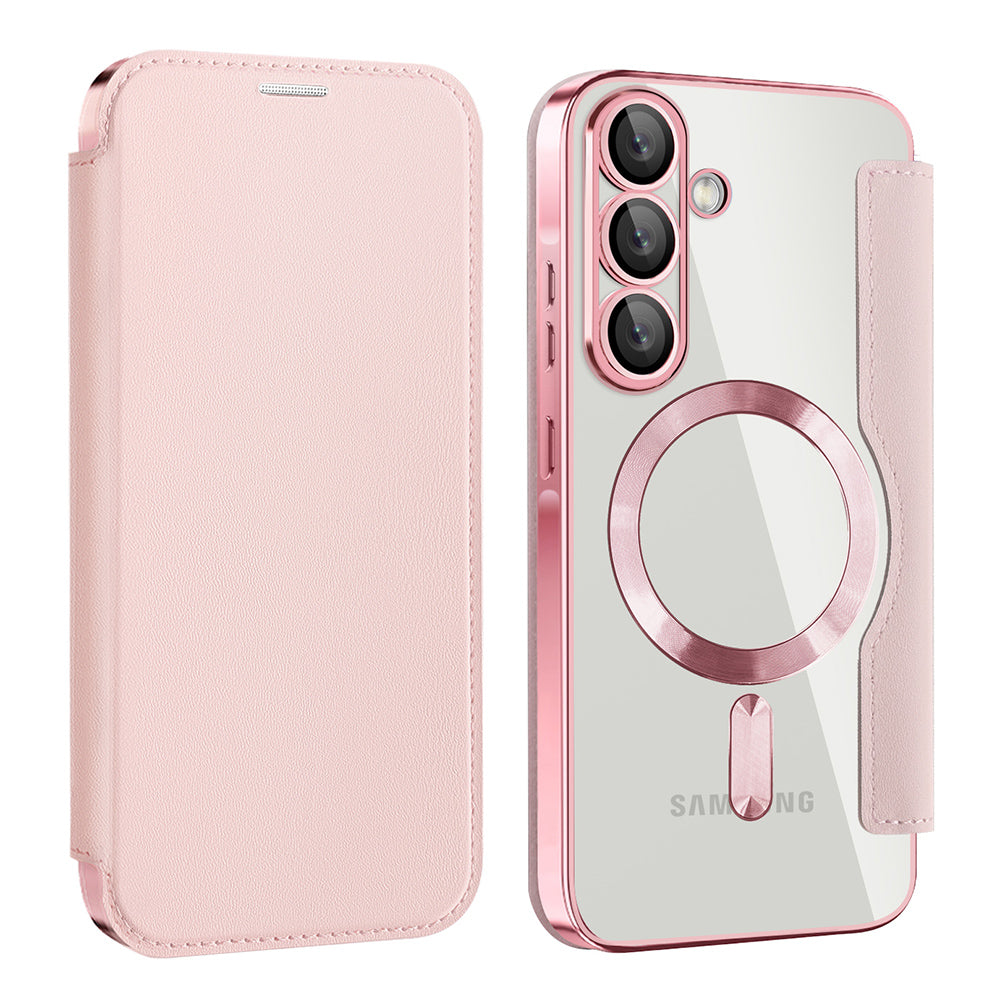 Husa de protectie Techsuit SmartMag Book compatibil cu Samsung Galaxy A37 5G, Roz