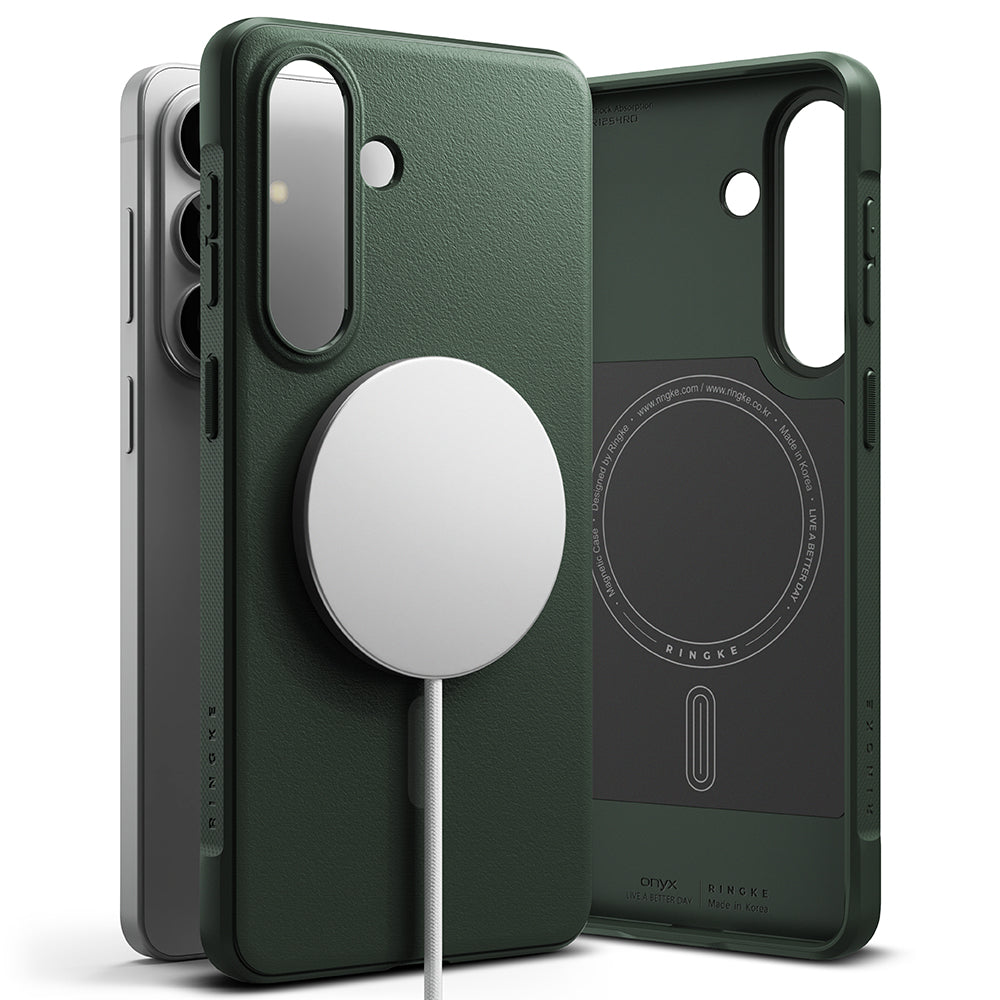 Husa de protectie Ringke Onyx MagSafe compatibil cu Samsung Galaxy S26 Plus, Verde Inchis
