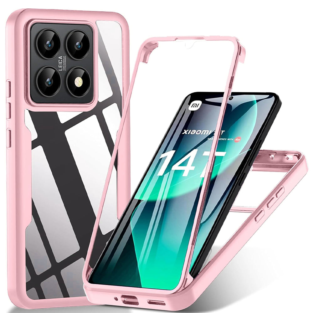 Folie de protectie Techsuit ColorVerse 360 Series + compatibil cu Xiaomi 14T, Roz