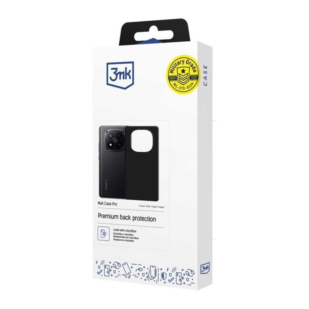 Husa de protectie 3mk Matt Pro compatibil cu Xiaomi Redmi Note 15 Pro+ 5G, Negru