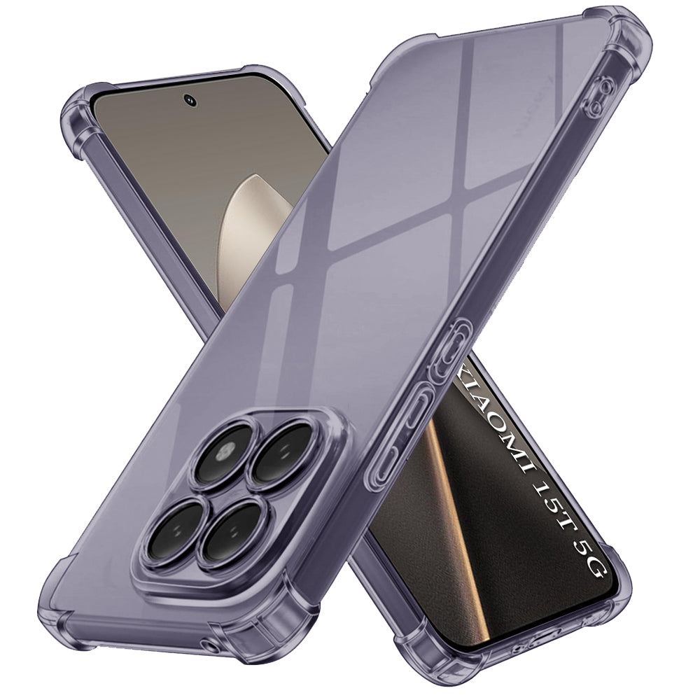 Husa de protectie Techsuit Shockproof Clear Silicone compatibil cu Xiaomi 15T, Negru Fumuriu