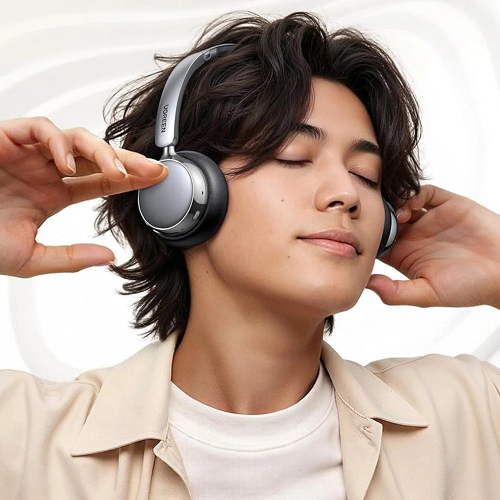Casti Ugreen Wireless HiTune Studio Plus HP207 (75630), Bluetooth 6.0, TWS, ANC, Low Latency, 500mAh, Argintiu