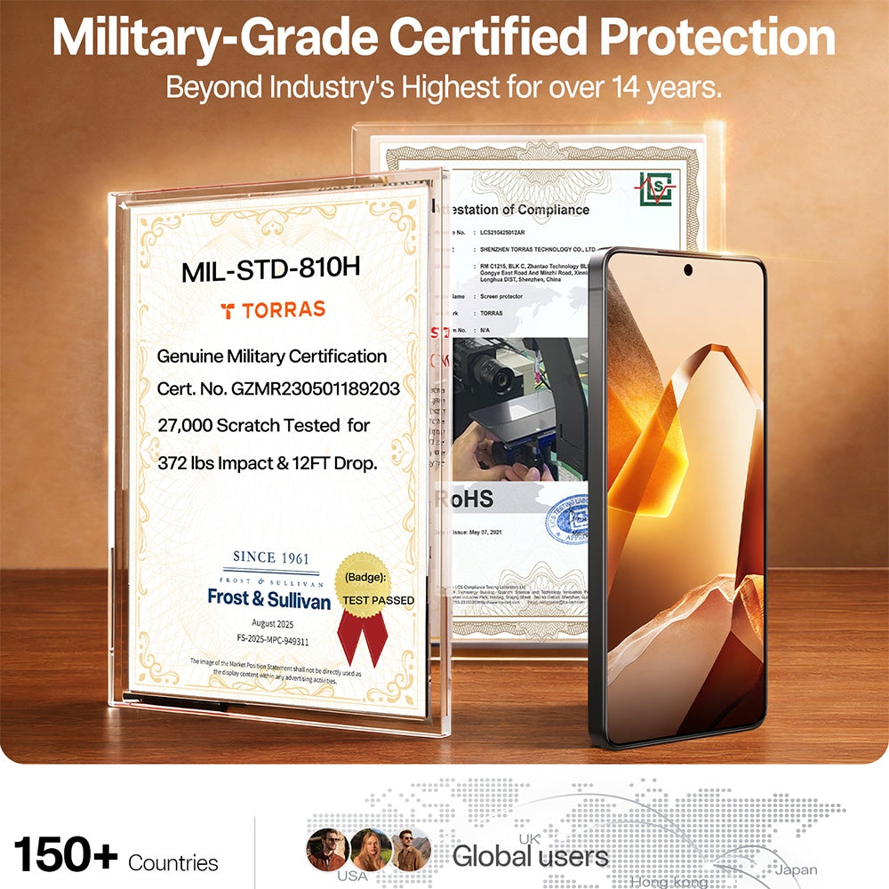 Folie de protectie Torras GlassGo Install Master compatibil cu Samsung Galaxy S26 Plus, Transparent
