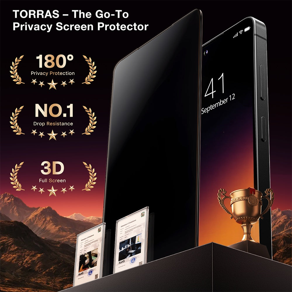 Folie de protectie Torras GlassGo Install Master compatibil cu Samsung Galaxy S26 Ultra, Privacy