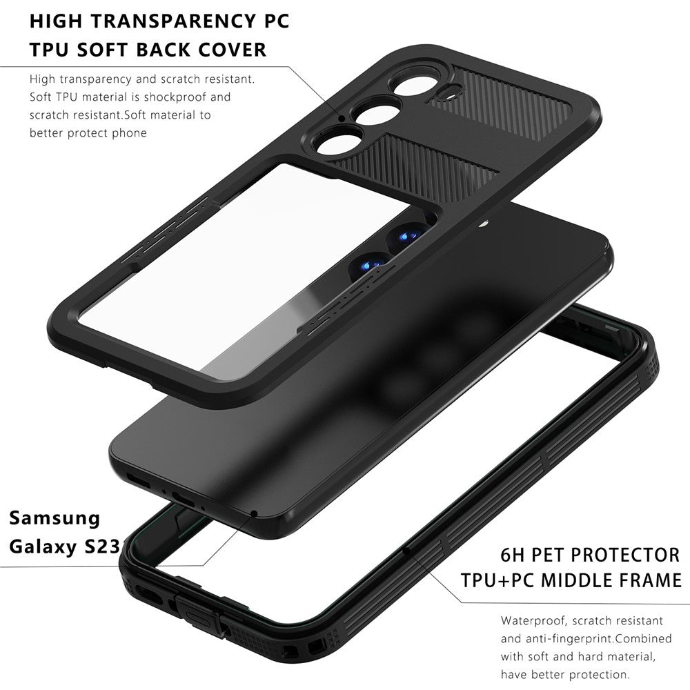Husa de protectie ShellBox Waterproof IP68 compatibil cu Samsung Galaxy S26, Negru