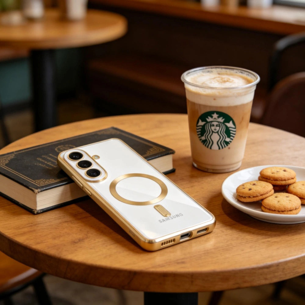 Husa de protectie Techsuit Luxury Crystal MagSafe compatibil cu Samsung Galaxy S26 Plus, Roz