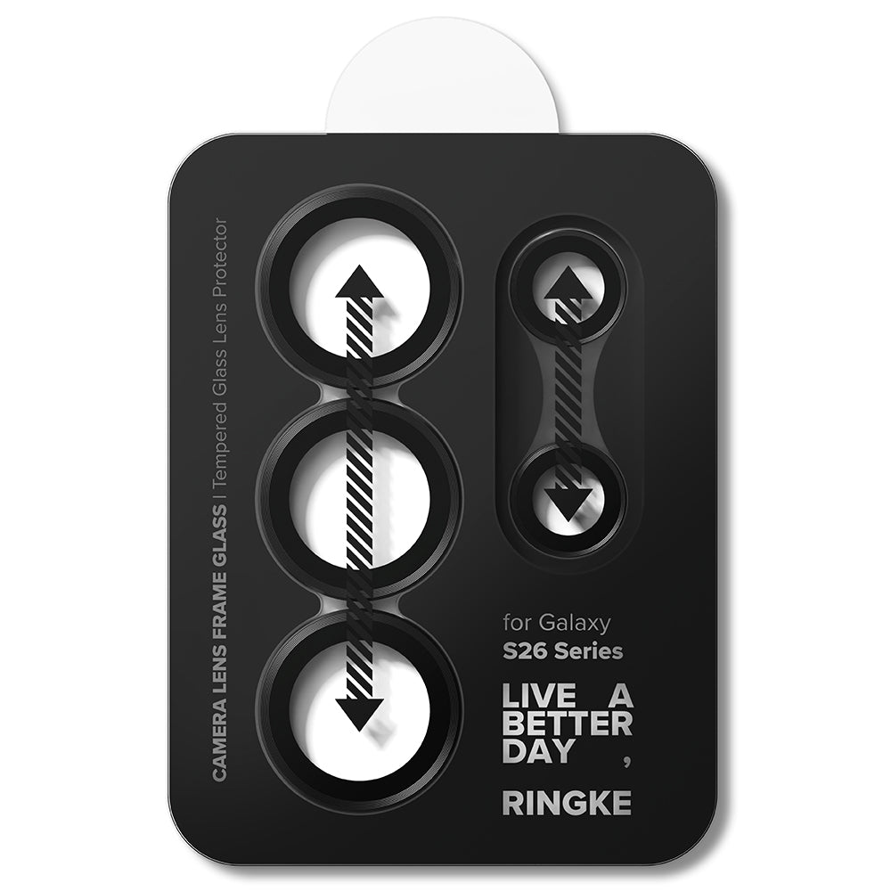 Folie de protectie Ringke Camera Lens Frame Glass (set de 2) compatibil cu Samsung Galaxy S26 Ultra, Negru