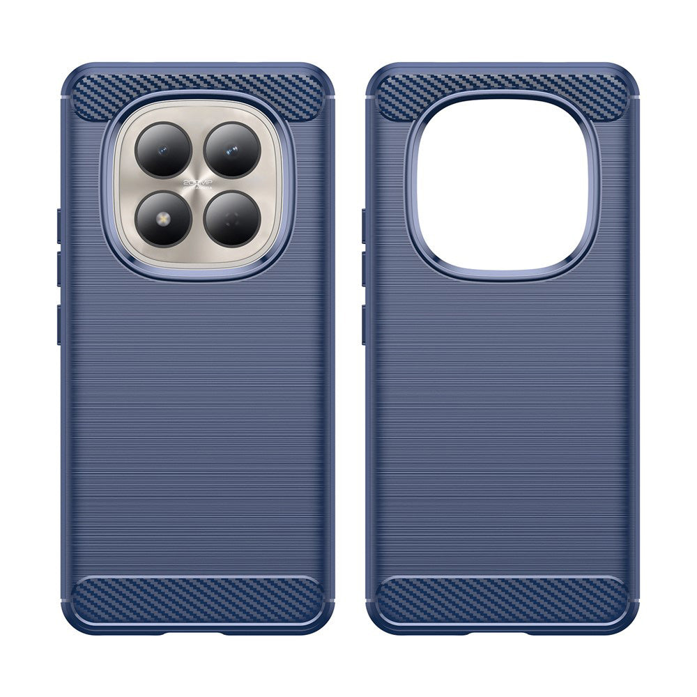 Husa de protectie Techsuit Carbon Silicone compatibil cu Xiaomi Redmi Note 15 Pro 5G, Albastru