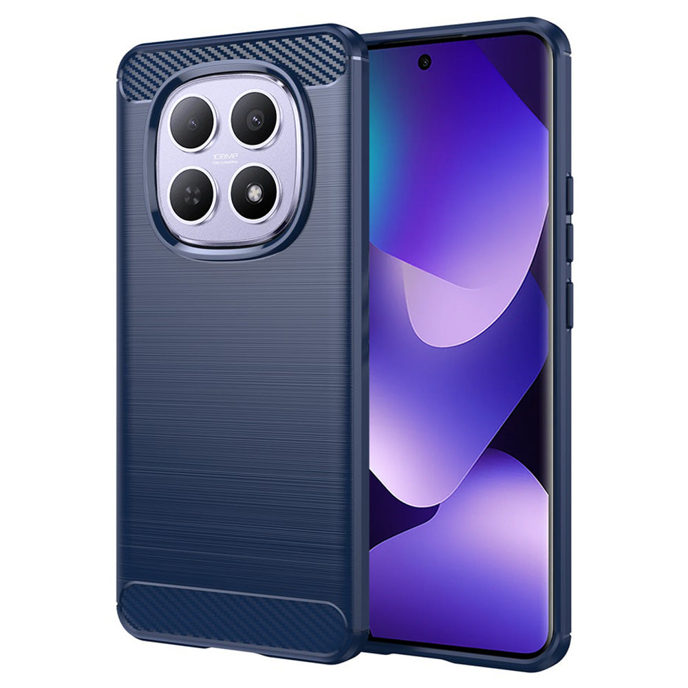 Husa de protectie Techsuit Carbon Silicone compatibil cu Xiaomi Redmi Note 15 5G / Note 15 4G / Poco M8 5G, Albastru