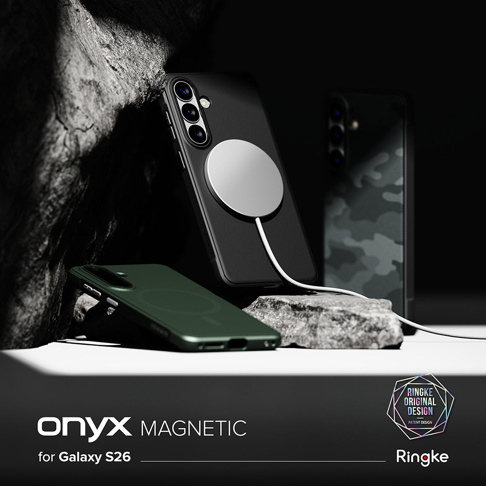 Husa de protectie Ringke Onyx MagSafe compatibil cu Samsung Galaxy S26, Camo Black