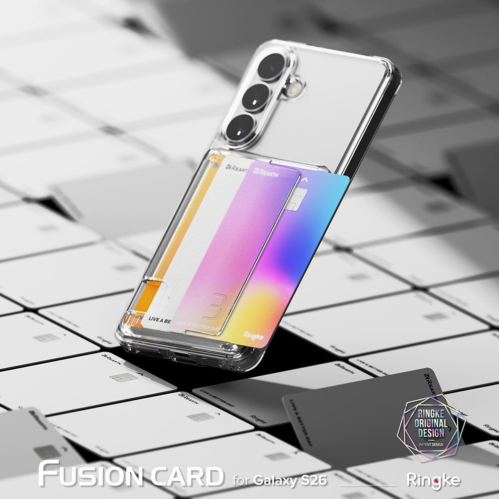 Husa de protectie Ringke Fusion Card compatibil cu Samsung Galaxy S26, Transparent