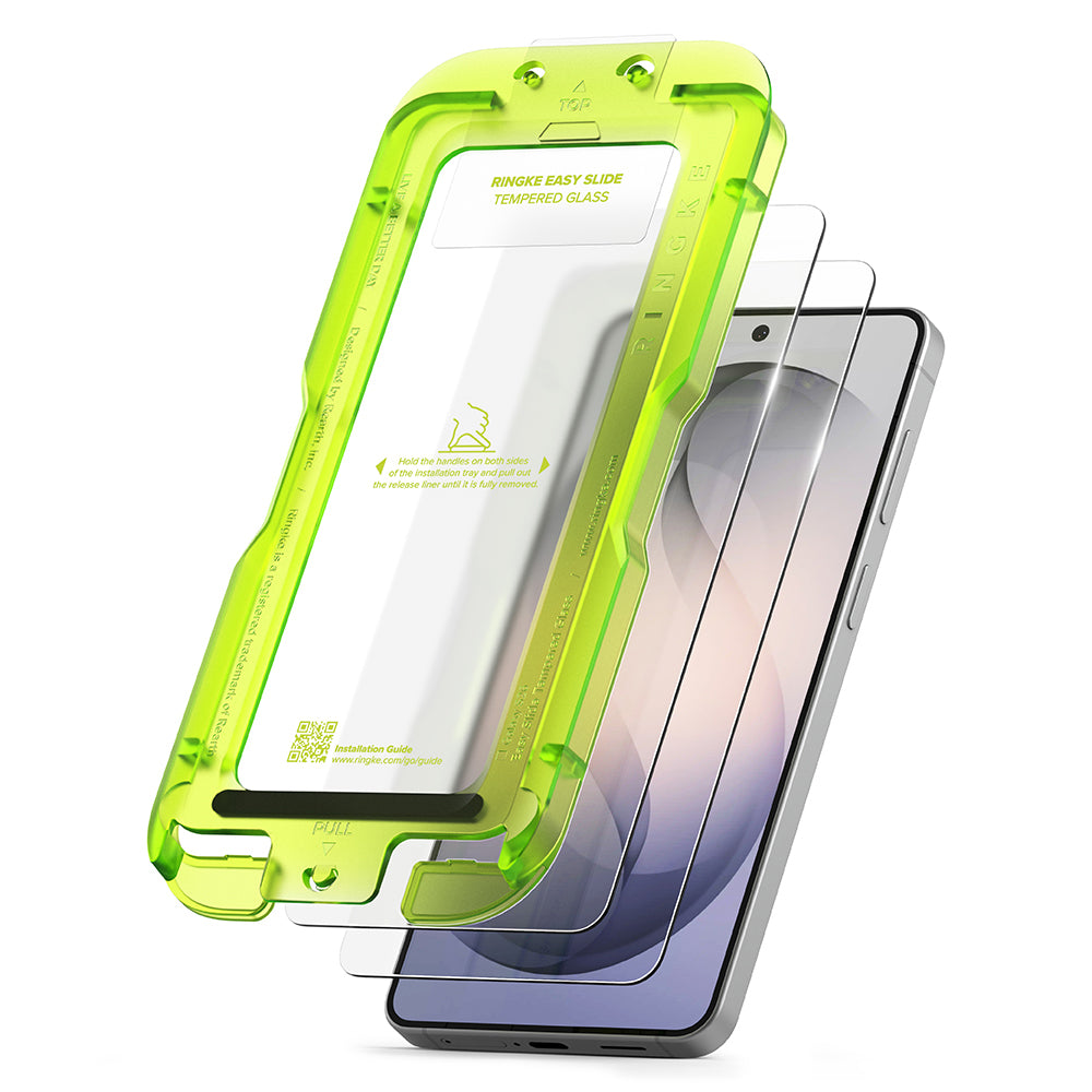 Folie de protectie Ringke Easy Slide Tempered Glass (set de 2) compatibil cu Samsung Galaxy S26, Transparent