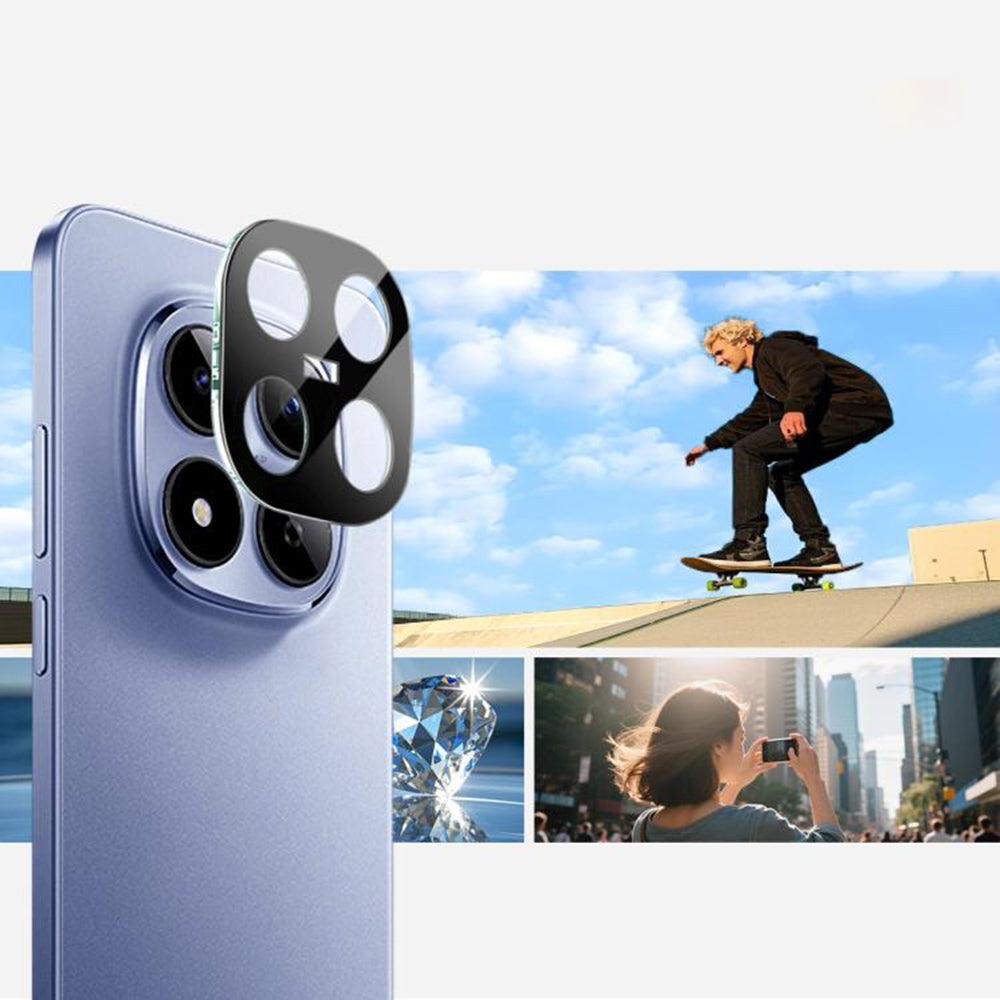 Folie de protectie Techsuit Full Camera Glass compatibil cu Xiaomi Redmi Note 15 Pro 4G, Negru