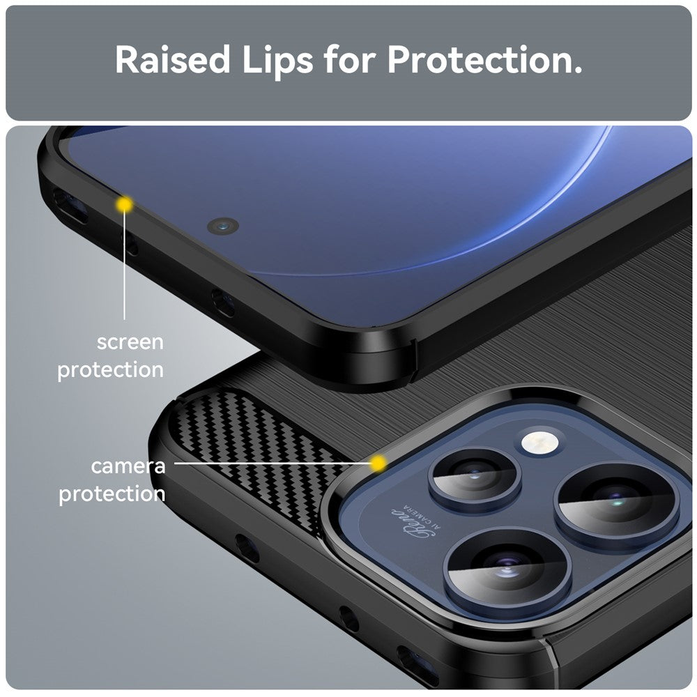 Husa de protectie Techsuit Carbon Silicone compatibil cu Oppo Reno15, Negru