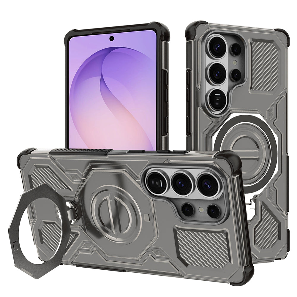 Husa de protectie Techsuit Carbon Shield PRO compatibil cu Samsung Galaxy S26 Ultra, Negru Fumuriu
