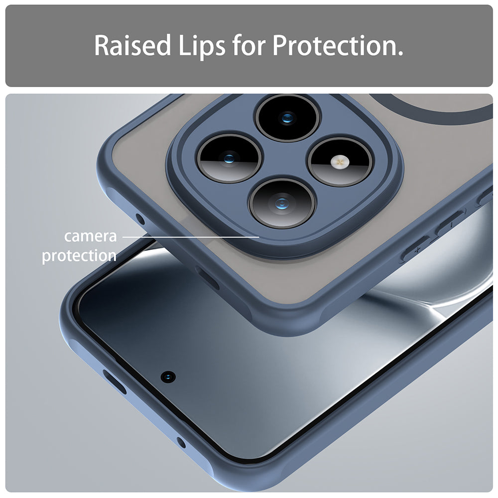 Husa de protectie Techsuit HaloFrost II MagSafe compatibil cu Xiaomi Redmi Note 15 Pro+ 5G / Poco M8 Pro 5G, Bleumarin