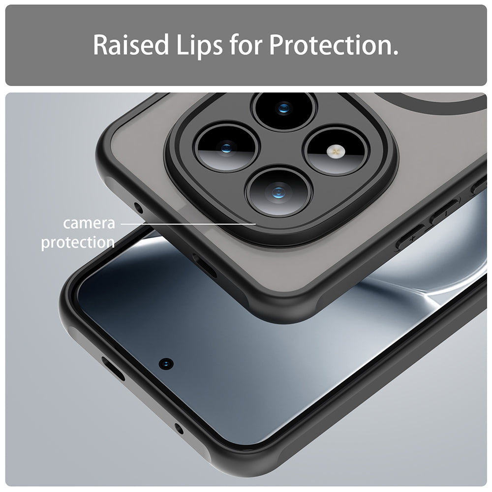 Husa de protectie Techsuit HaloFrost II MagSafe compatibil cu Xiaomi Redmi Note 15 Pro+ 5G / Poco M8 Pro 5G, Negru