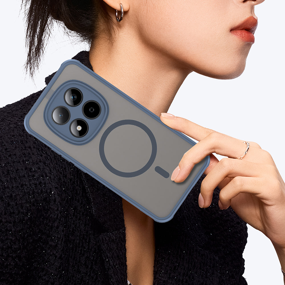 Husa de protectie Techsuit HaloFrost II MagSafe compatibil cu Xiaomi Redmi Note 15 Pro 5G, Bleumarin