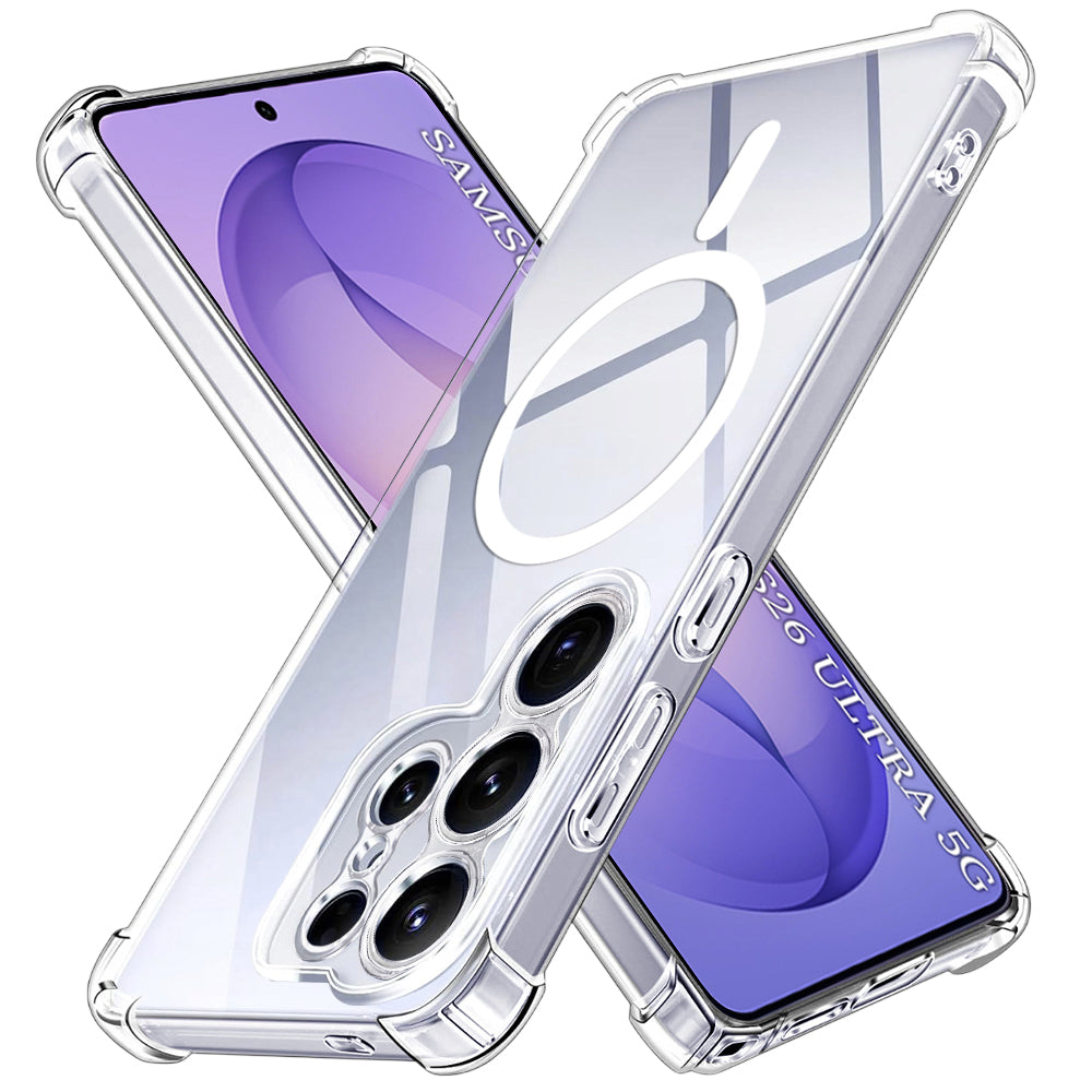 Husa de protectie Techsuit Shockproof Clear Silicone MagSafe compatibil cu Samsung Galaxy S26 Ultra, Transparent