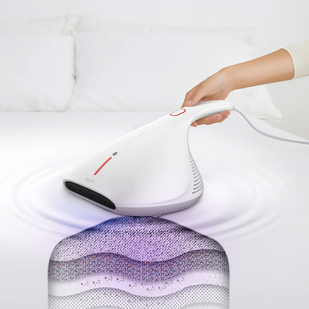 Gadget Deerma Handheld Vacuum Cleaner (CM800), with Heat, UV-C Light, 13000Pa, HEPA, 450W, 0.5l, 4.5m Cord Length, Alb