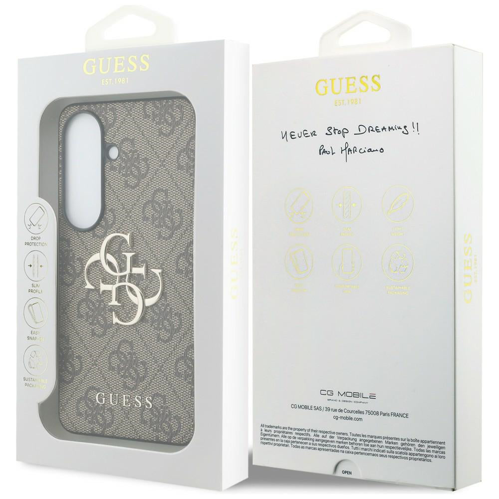 Husa de protectie Guess Hardcase 4G Big Metal Logo (GUHCS26S4GMGBR) compatibil cu Samsung Galaxy S26, Maro