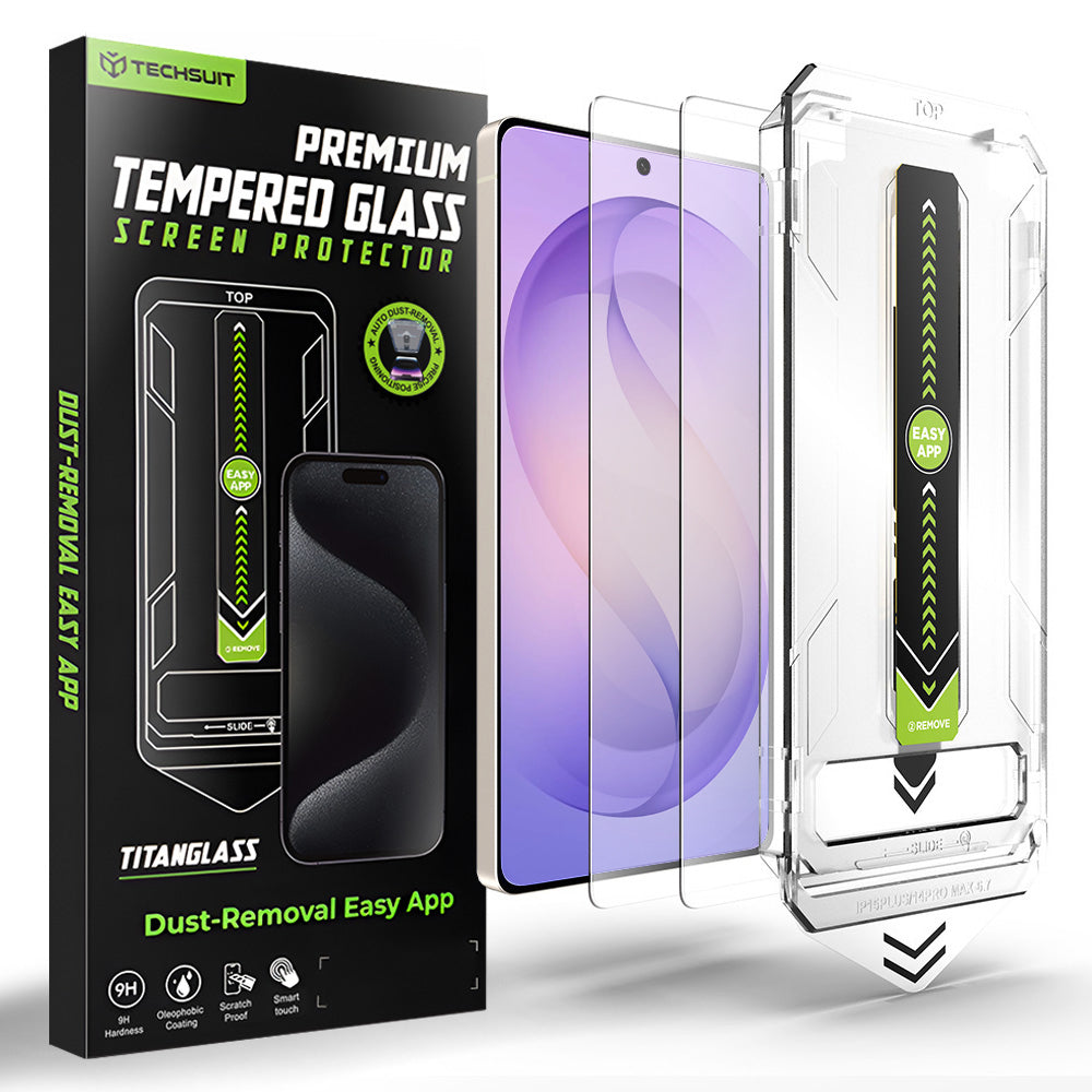 Folie de protectie Techsuit TitanGlass CrystalHD (set de 2) compatibil cu Samsung Galaxy S26 Ultra, Transparent