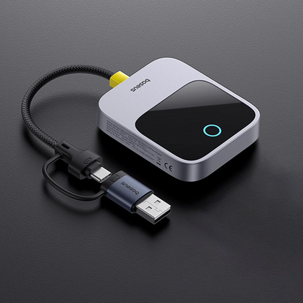 Gadget Baseus CarPlay Adapter Safe Journey Series (C10745100813-00), with USB-C to USB Cable, Bluetooth 5.0, Voice Control, Gri