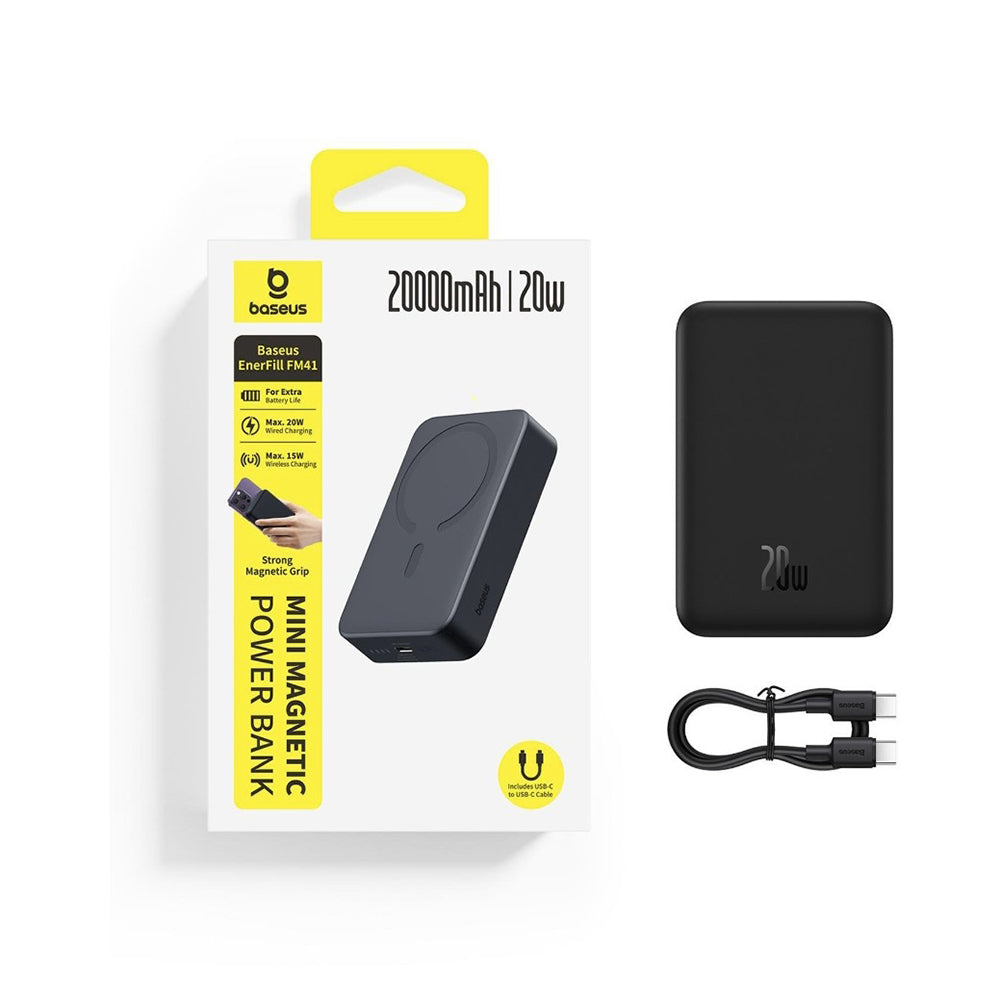 Baterie externa Baseus EnerFill FM41 (E0027U00), 20000mAh, 20W, Negru
