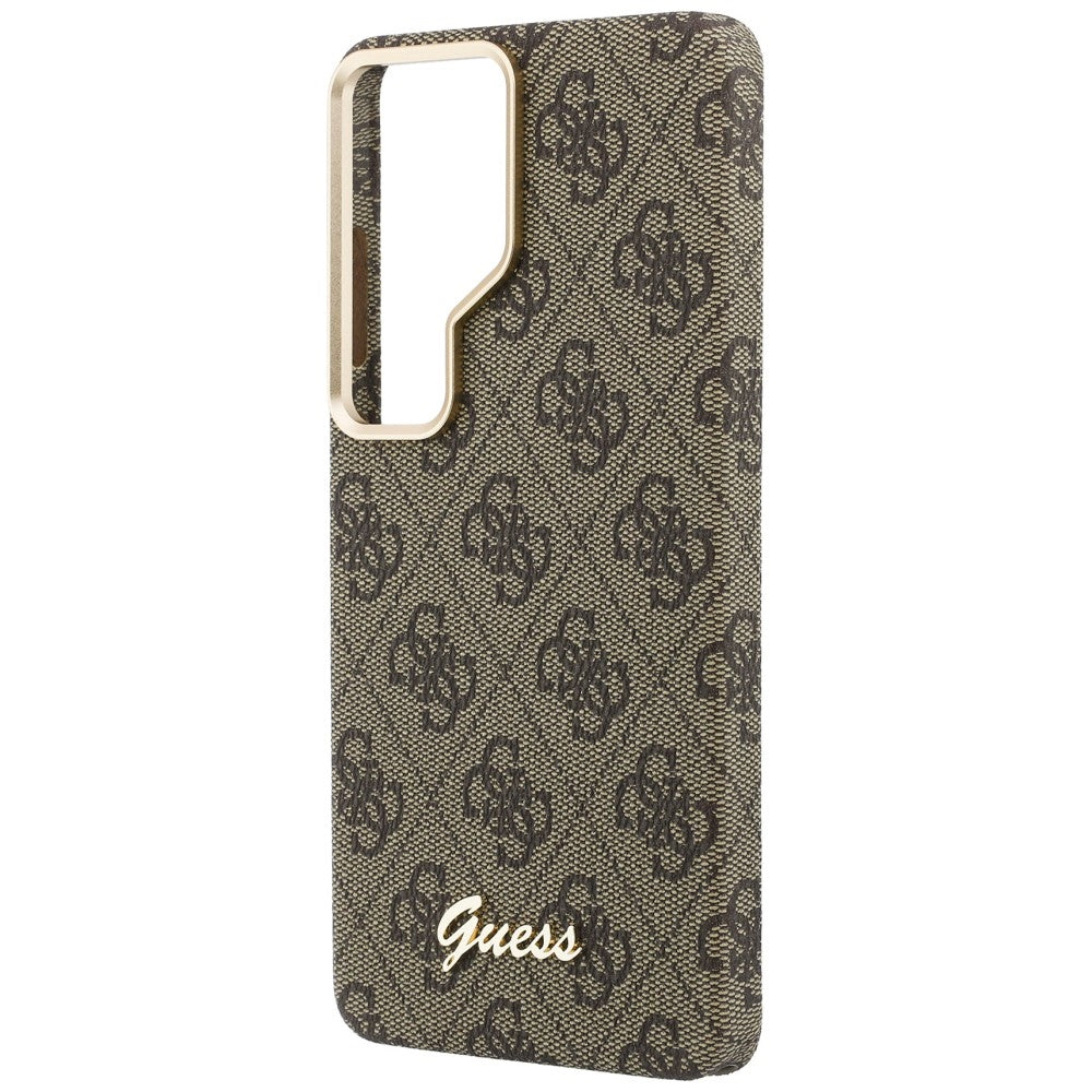 Husa de protectie Guess 4G Script MagSafe (GUHMS26L5P4FWMSW) compatibil cu Samsung Galaxy S26 Ultra, Maro