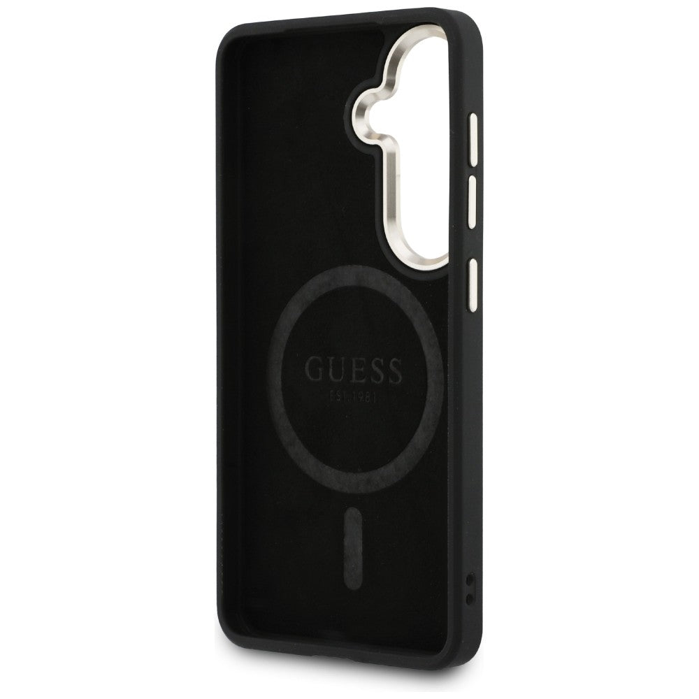 Husa de protectie Guess 4G Embossed Ring MagSafe (GUHMS26SP4MSEGCW) compatibil cu Samsung Galaxy S26, Maro