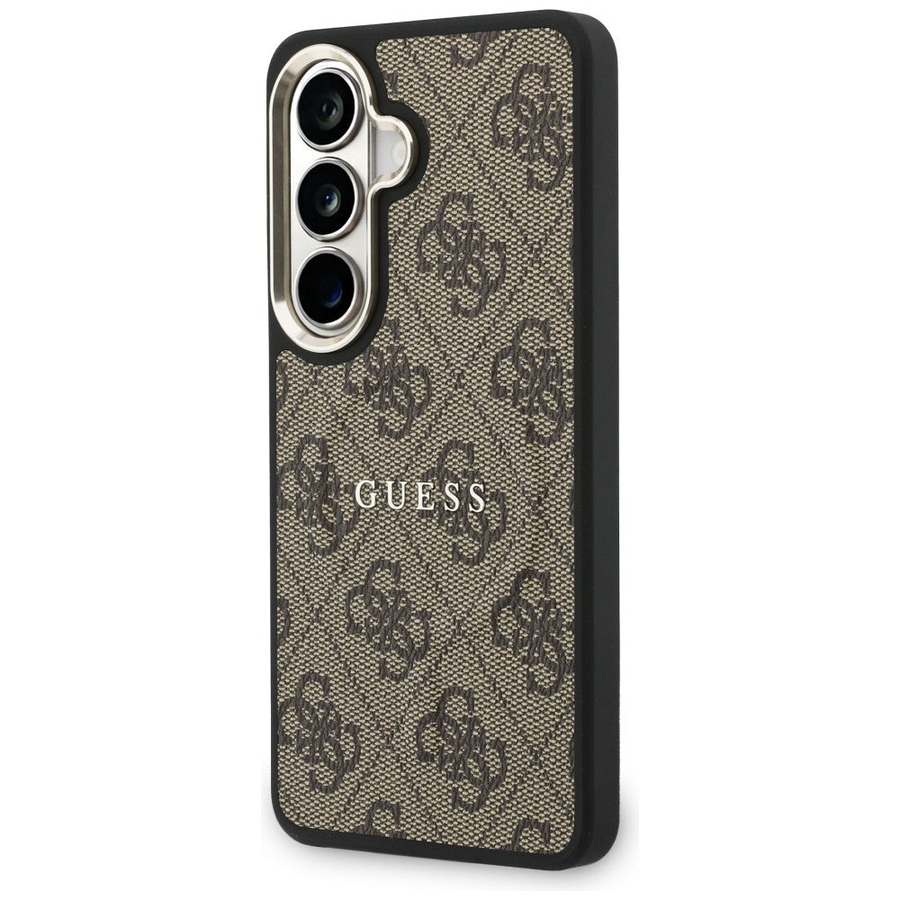 Husa de protectie Guess 4G Embossed Ring MagSafe (GUHMS26SP4MSEGCW) compatibil cu Samsung Galaxy S26, Maro