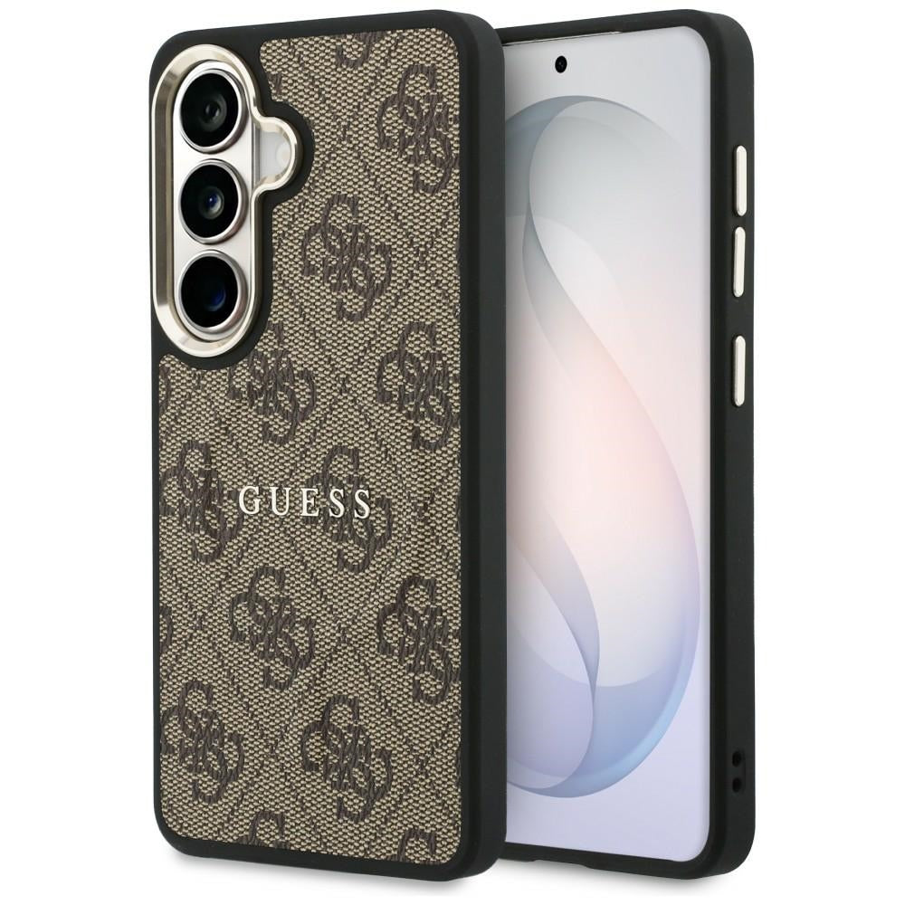 Husa de protectie Guess 4G Embossed Ring MagSafe (GUHMS26SP4MSEGCW) compatibil cu Samsung Galaxy S26, Maro