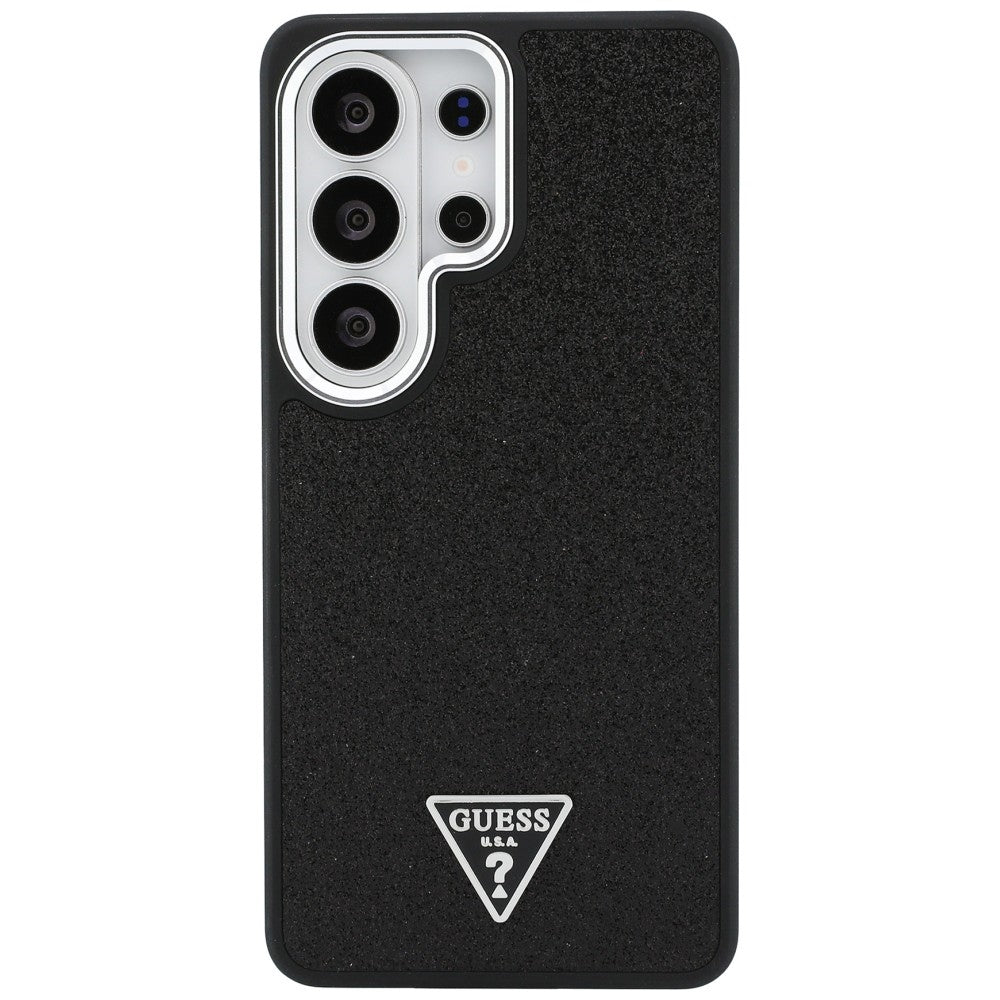 Husa de protectie Guess Fixed Glitter Triangle Logo MagSafe (GUHMS26LPFGTSCMK) compatibil cu Samsung Galaxy S26 Ultra, Negru