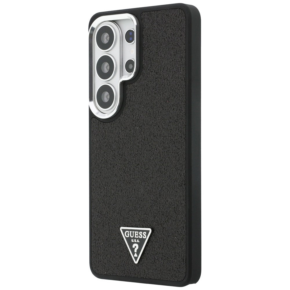 Husa de protectie Guess Fixed Glitter Triangle Logo MagSafe (GUHMS26LPFGTSCMK) compatibil cu Samsung Galaxy S26 Ultra, Negru