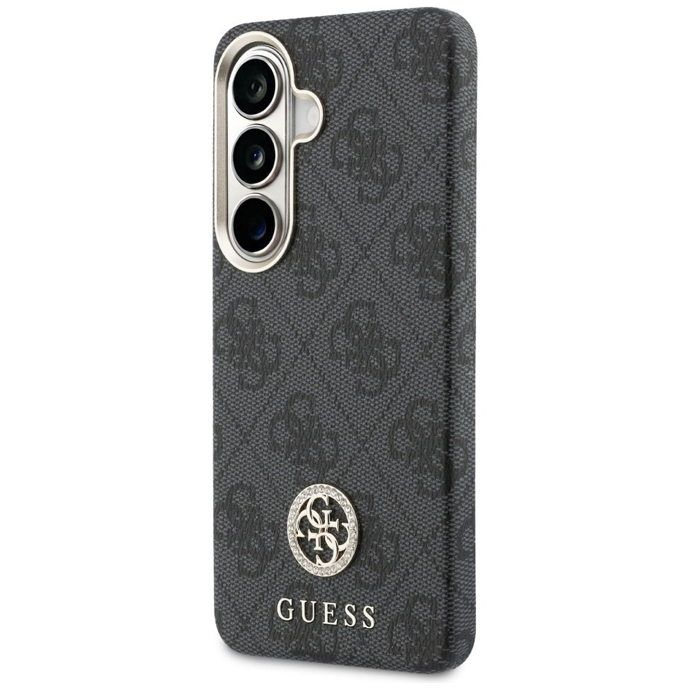 Husa de protectie Guess Rhinestone Round Logo MagSafe (GUHMS26SP4GRMDEK) compatibil cu Samsung Galaxy S26, Negru