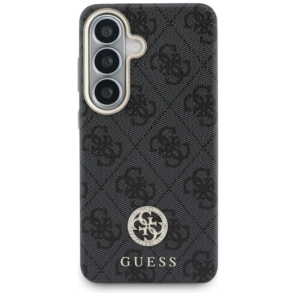 Husa de protectie Guess Rhinestone Round Logo MagSafe (GUHMS26SP4GRMDEK) compatibil cu Samsung Galaxy S26, Negru