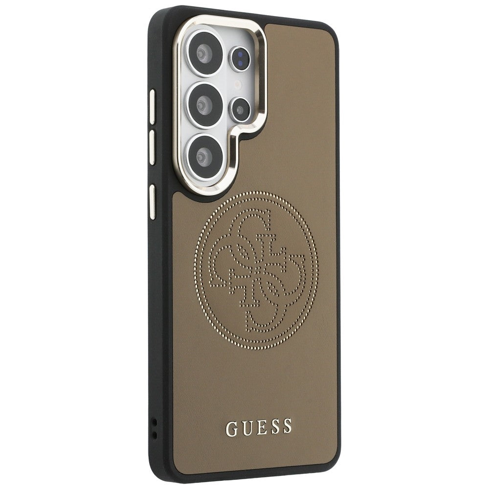 Husa de protectie Guess Perforated Logo MagSafe (GUHMS26L5PG4SRGW) compatibil cu Samsung Galaxy S26 Ultra, Maro