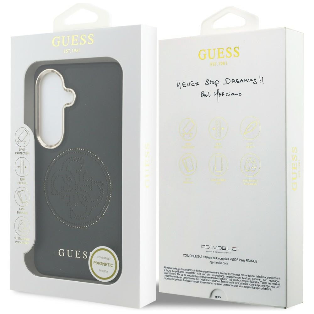 Husa de protectie Guess Perforated Logo MagSafe (GUHMS26S5PG4SRGK) compatibil cu Samsung Galaxy S26, Negru