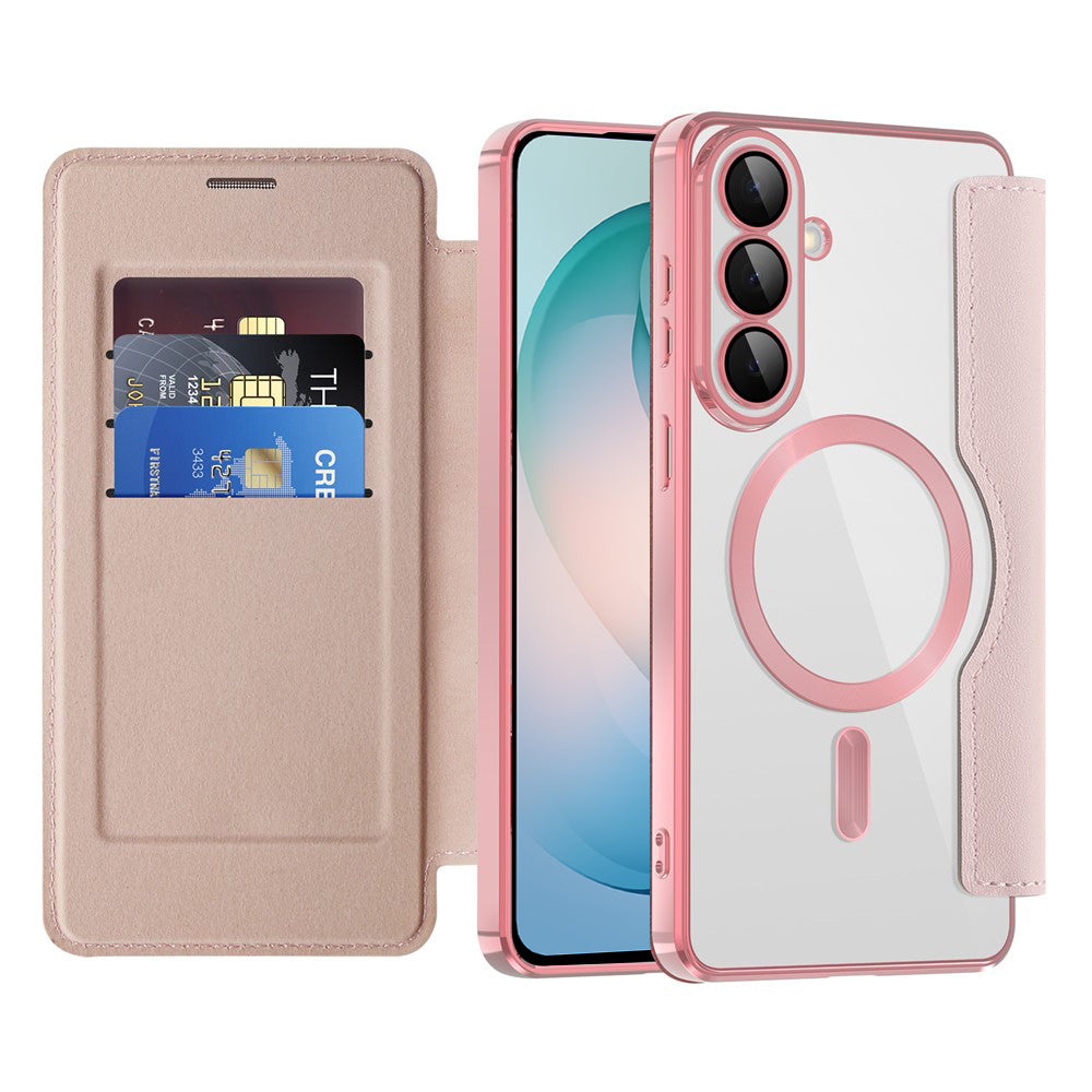Husa de protectie Techsuit SmartMag Book compatibil cu Samsung Galaxy S26 Plus, Roz
