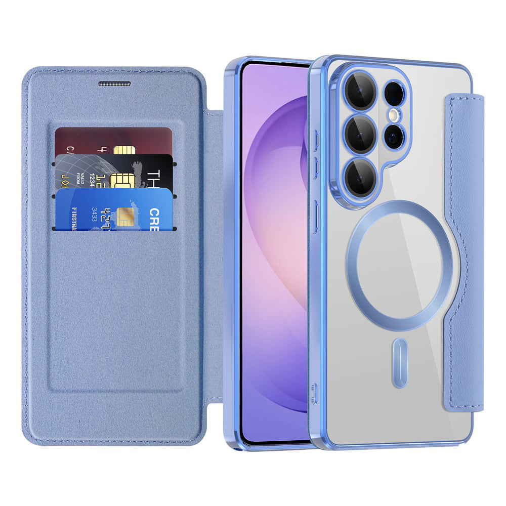 Husa de protectie Techsuit SmartMag Book compatibil cu Samsung Galaxy S26 Ultra, Albastru Deschis