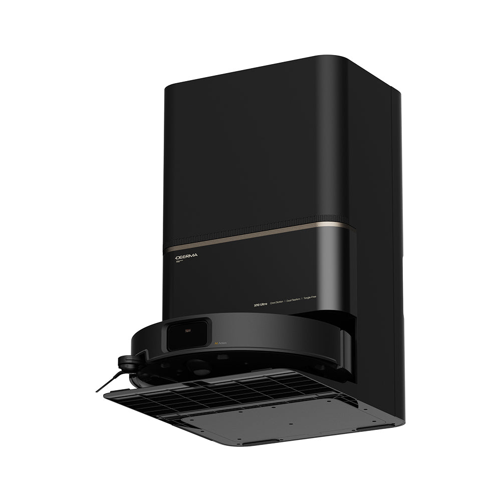 Deerma Robot Vacuum Cleaner (X90 Ultra), Dry & Wet Cleaning, 28000Pa, Pet Hair Collection System, 3L Dust Bin, App, Negru