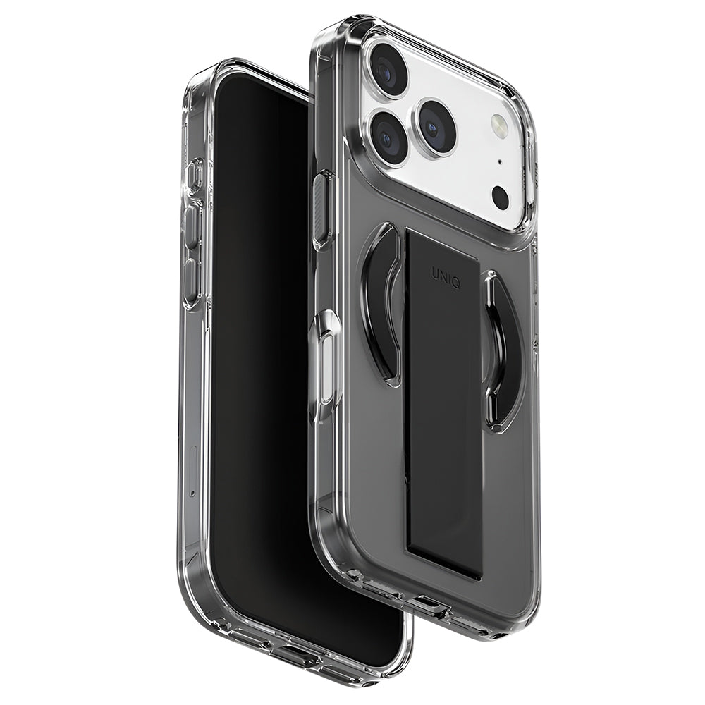 Husa de protectie UNIQ Heldro Air MagClick compatibil cu iPhone 17 Pro, Negru / Gray