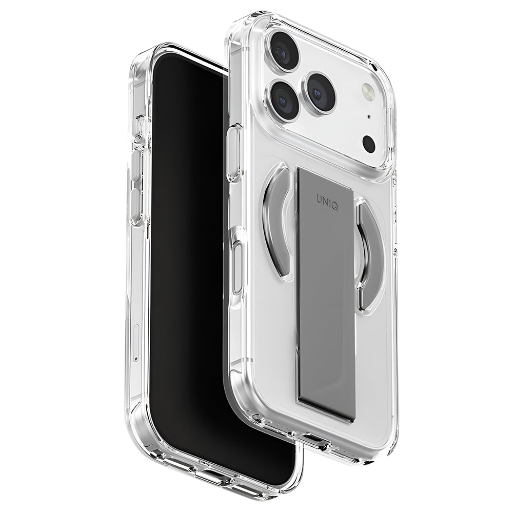 Husa de protectie UNIQ Heldro Air MagClick compatibil cu iPhone 17 Pro, Transparent / Gray