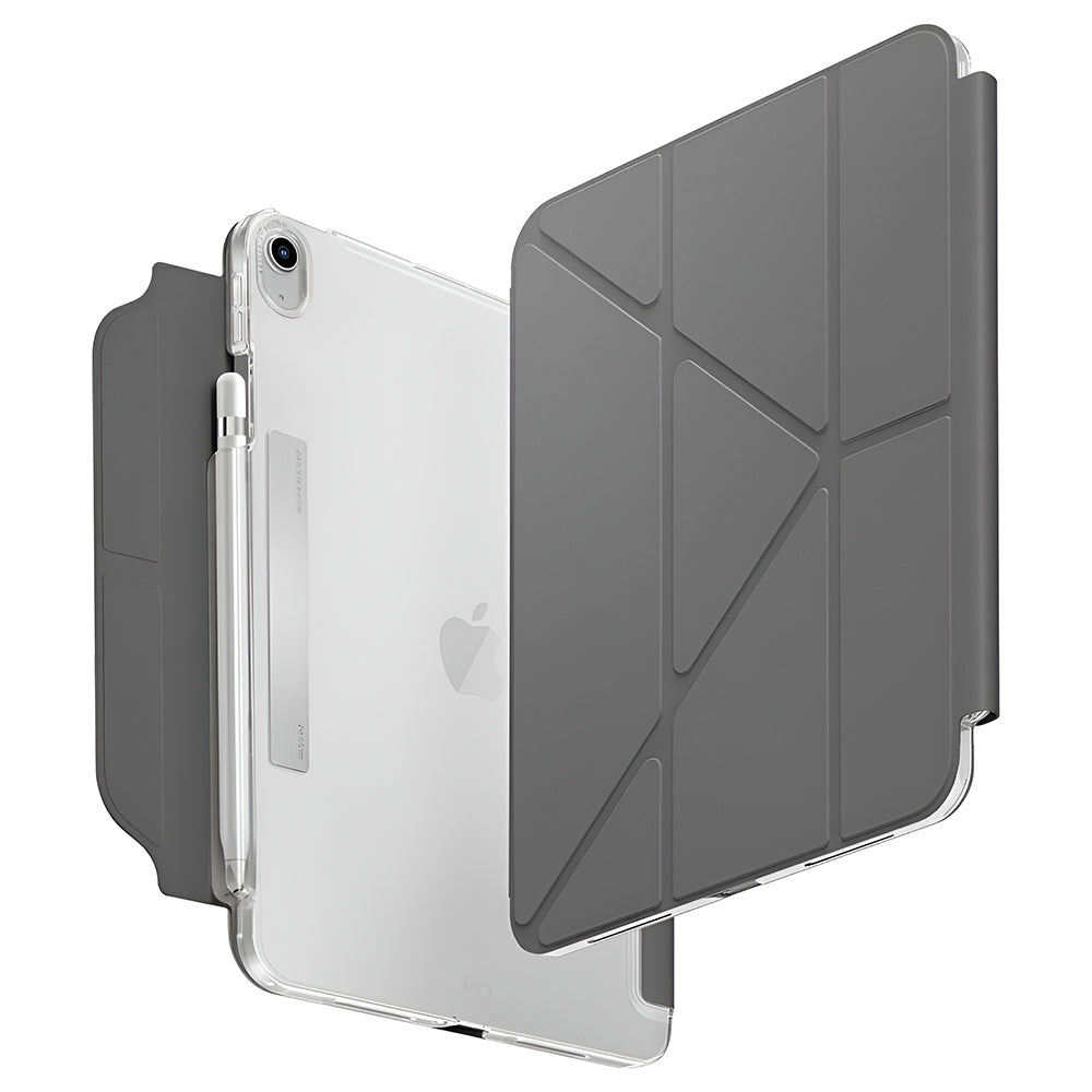 Husa de protectie tableta UNIQ Camden Click compatibil cu iPad 11 (2025), Gri