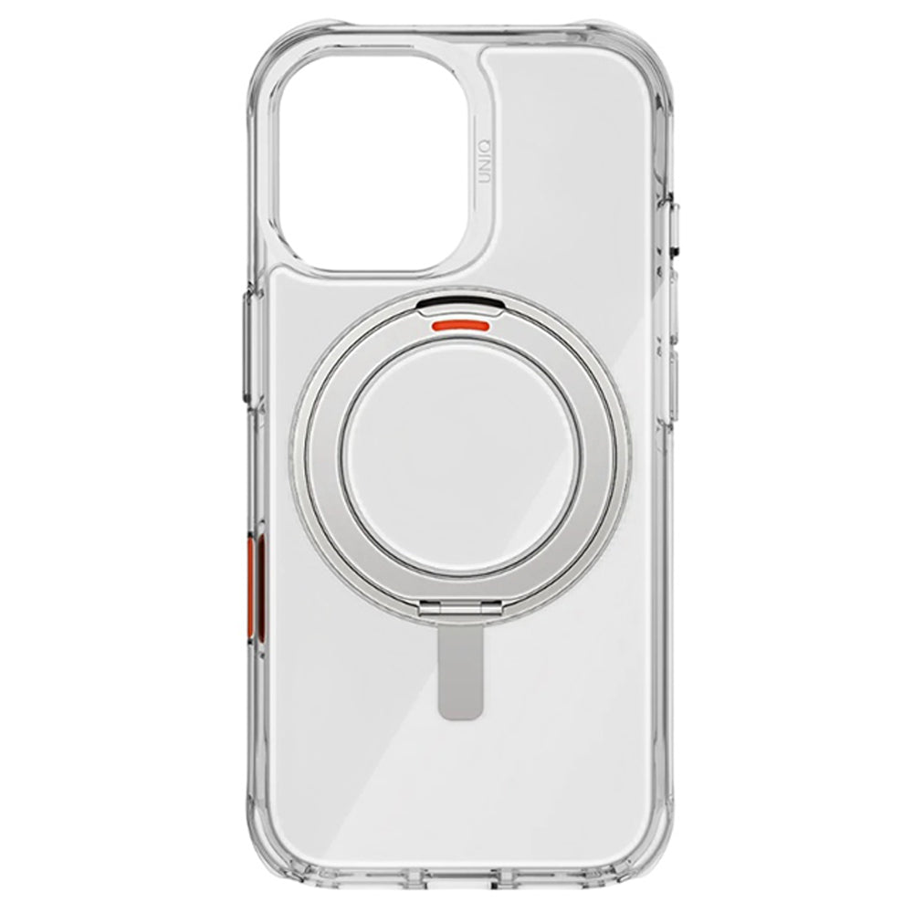 Husa de protectie UNIQ Swivix 360° Kickstand compatibil cu iPhone 17, Argintiu