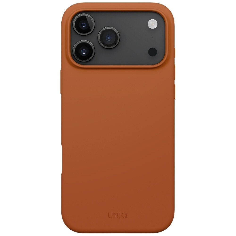Husa de protectie UNIQ Lino MagClick™ compatibil cu iPhone 17 Pro, Burnt Sienna